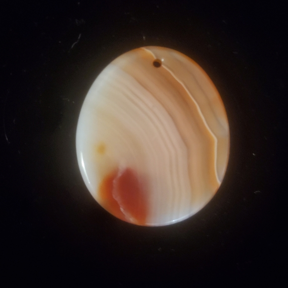 New Hand Carved Virgo Red Onyx Agate Oval Pendant Amulet. - Picture 5 of 13